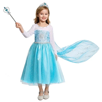 Vaikai Princesė Kostiumas Anna Elsa Fancy Dress Snieguolė Saldainiai Vienaragis Vampyras Kamuolys Suknelė Vaikų Karnavalas Šalies Komplektus Mergina