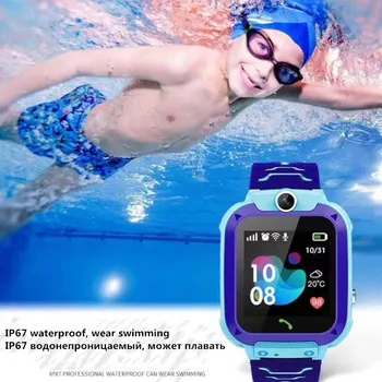 Vaikai Smart Žiūrėti GPS tracker Sporto vandeniui IP67 Plaukimo GPS WiFi LBS Padėties nustatymo SOS skambučio kamera Vaikams laikrodžiai K12