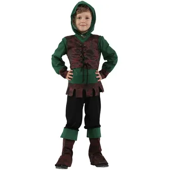 Vaikai Vaikų Viduramžių Archer Hunter Robin Hood Kostiumas Berniukams Helovinas Purim Karnavalą Šalies užgavėnių Apranga Disfraces