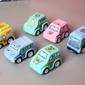 Vaikams Mini Automobilių Modelį Žaislas Automobilis 6pcs Naujas Traukti Atgal Mobiliosios Transporto priemonės Berniukų Žaislai Taksi Gaisro Sunkvežimio Modelis Vaikams Dovanų Diecasts Žaislas