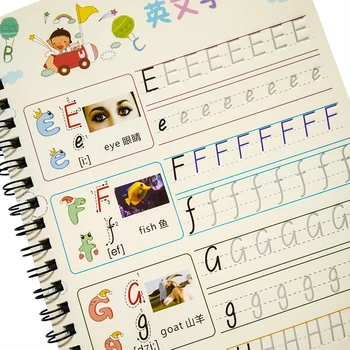 Vaikų abėcėlė groove copybook 26 anglų raidžių Pobūdžio Naudotis Darželio ikimokyklinio rašyti tekstą galima naudoti pakartotinai