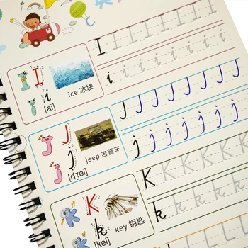 Vaikų abėcėlė groove copybook 26 anglų raidžių Pobūdžio Naudotis Darželio ikimokyklinio rašyti tekstą galima naudoti pakartotinai