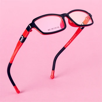 Vaikų akiniai, rėmeliai Ultralight tr90 akinius patogiai silikono šventyklos studentų trumparegystė recepto akinius 76