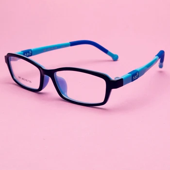 Vaikų akiniai, rėmeliai Ultralight tr90 akinius patogiai silikono šventyklos studentų trumparegystė recepto akinius 76