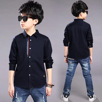 Vaikų drabužiai berniukams ilgomis rankovėmis marškinėliai 3-14 metų korėjos mados