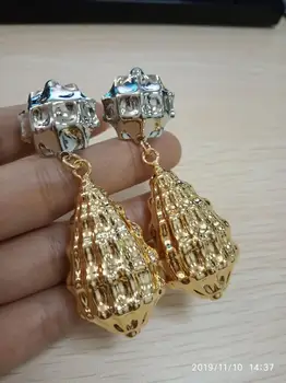 VARIO, aukso auskarai papuošalai KARŠTO dizainas afrikos moterų Auskarai vestuvių dovaną, didelio DYDŽIO, auskarai