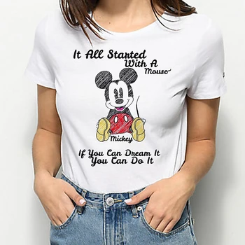 Vasaros marškinėliai Moterims Viskas Stanted su Pele Mickey Atspausdinta Marškinėliai Juokinga Viršaus į Mados Moterų Marškinėlius Harajuku Unisex Tee