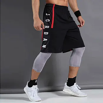 Vasarą naujas vyrų krepšinio sporto kelnės, letter spausdinimo greitai-džiovinimo laisvi sporto šortai vyriški fitneso mokymo šortai