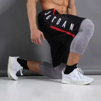 Vasarą naujas vyrų krepšinio sporto kelnės, letter spausdinimo greitai-džiovinimo laisvi sporto šortai vyriški fitneso mokymo šortai