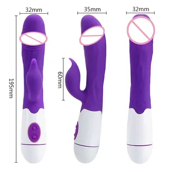 VATINE 30 Greičio Dvigubos Vibracijos Realistiškas Penis Klitorio Stimuliatorius Moterų Masturbator G Spot Dildo Vibratorius, Sekso Žaislai Moterims