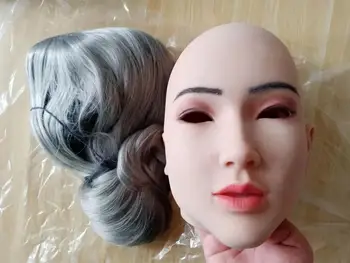Veido Kaukė Realus Minkšto Silikono Moterų Kaukė Maskuotis Helovinas Kaukė Crossdresser Drag Queen Transseksualų 3G Kristen