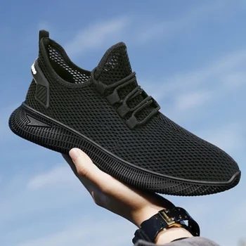Veikia kvėpuojantis laisvalaikio bateliai akių 2020 nauji vyriški batai, sporto vyrų vasaros mados batai