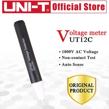VIENETO UT12C Įtampos Pen Testeris Ne-susisiekite su AC Įtampos Detektoriai 90V-1000V 50/60Hz Auto Power Off Beeper Vibracija Indikatorius