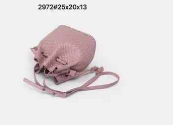 Vienos peties Naujas modelis Kibirą maišas natūralios odos Avikailio Moterų vienos peties maišas Cilindro formos paketas