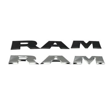 Vieną Rinkinį Automobilio Bagažinės 3D RAM Laišką Logotipas, Emblema, Galiniai Kamieno Ženklelis Lipdukas Dodge Ram 1500 2016 2017 2018