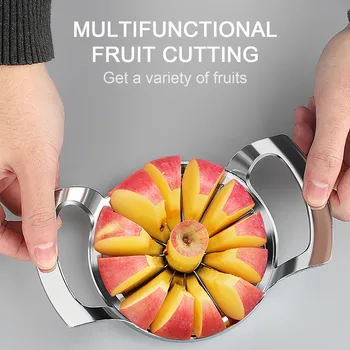 Virtuvės Apple Slicer 12-ašmenis Nerūdijančio Plieno Apple Cutter Tvirtas ir Aštrus Supjaustyti Vaisių Artefaktas Vietoje, virtuvės reikmenys, naujas 22*