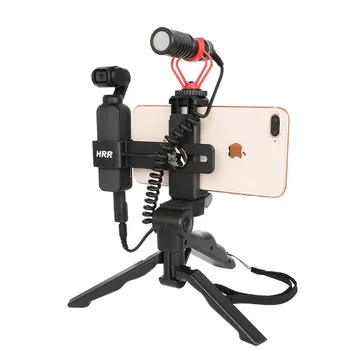 Vlog tvirtinimas DJI Osmo Pocket Išmanusis telefonas Grip Rankena Įrašą Mobilųjį Telefoną Trikojo Mikrofonas Plokštė,Standartinės Šalto Batų Priedai