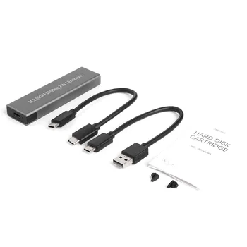 VODOOL M2 SSD Kietąjį Diską Atveju, USB 3.0-Tipas C 2 M. NGFF Adapteris, Išorinis Standusis Diskas Talpyklos Paramos UASP Nešiojamas