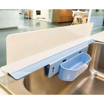Vonios kambarys ABS siurbtukas Virtuvės Kriaukle Vandens Purslų Guard Skalbimo Multi-funkcinis Su Langelyje, Priedai, Lengva Valyti Vandeniui