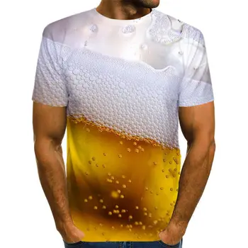 Vyrai Alaus 3D Atspausdintas Marškinėliai O-kaklo trumpomis Rankovėmis Juokinga Naujiena T-shirt 2021 m. Vasaros Mados Gatvė Viršūnes Unisex Apranga, Drabužiai