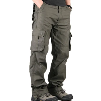 Vyrai Krovinių Pants Mens Multi Pocket Karinės Bendras Plius dydis 29-44 Atsitiktinis Kelnės Vyrų Lauke Ilgos Kelnės Streetwear Kelnės