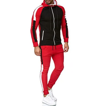 Vyriški Kostiumai 2020 Mens Dryžuotų Spalvų Marškinėlius Nustatyti Vyrų Jogger Sportinės aprangos Kostiumas Vyras Hoodies Kelnės, Sportiniai Kostiumai