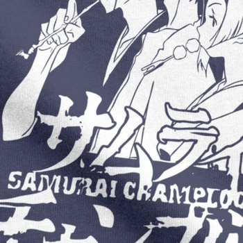 Vyriški Samurai Champloo Mugen Japonijos Anime Tshirts Medvilnės Drabužius Atsitiktinis Apvalios Kaklo Marškinėliai Tee Marškinėliai