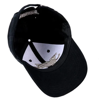 Vyrų beisbolo kepuraitę springhigh-end siuvinėjimo golfo bžūp sporto, laisvalaikio retro juoda kepurė su snapeliu reguliuojamas plaunamas medvilnės mados