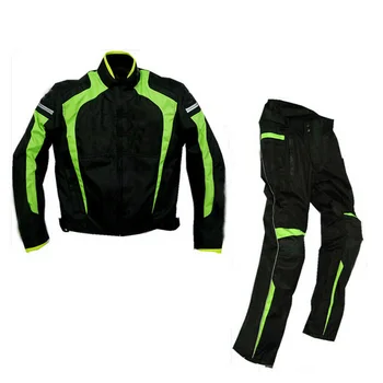 Vyrų Komanda Motociklo striukė drabužių lenktynių jojimo kelnės MOTO Motokroso Vėjo šiltas Off-Road rotective ziajać kostiumas Kawasaki