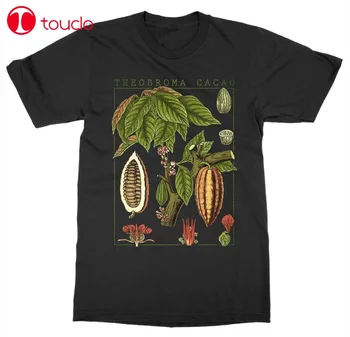 Vyrų Marškinėliai Mados Šokolado T-Shirt Botanikos Sodo Augalų Botanikos Vaisių, Gėlių, Kakavos Saldus O-Kaklo Viršūnes Hoodies