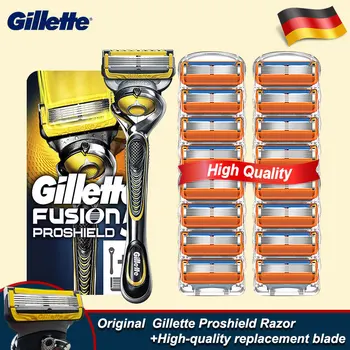 Vyrų skustuvas Gillette Fusion Originalus Proshield Skustuvai barzdaskutė žmogui Skutimosi Aukštos kokybės Rankena Su Pakeitimo Peiliukai