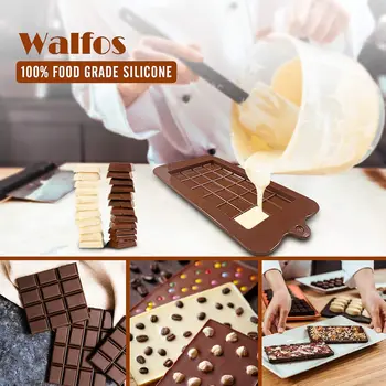 WALFOS Šokolado Formų Bakeware Torto Formų Aukštos Kokybės Kvadratas Eco-Friendly Silikonu Silikono Formos 