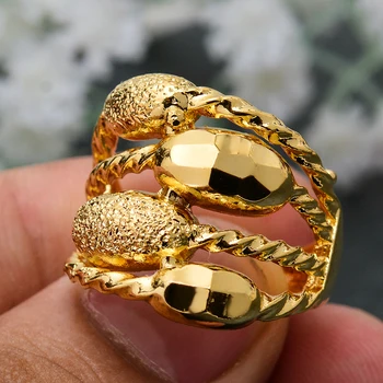 Wando Etiopijos vestuvinį žiedą, Aukso Spalvos nemokamai dydžio žiedas Arabų ir Afrikos/Vidurio Rytų Punktas moterų, mergaičių dovana