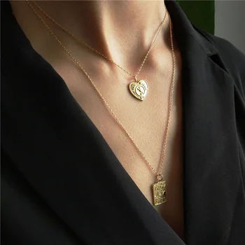 WANTME Nekilnojamojo 925 Sterlingas Sidabro Geometrinis Meilės Skaitmeninis Choker Kryžiaus Grandinės Pakabukas Trumpi Karoliai Mados Moterų Fine Jewelry
