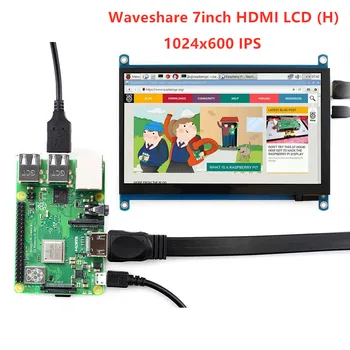 Waveshare 7 colių HDMI LCD (H) Planšetinio kompiuterio Ekranas 1024x600 IPS Capacitive Jutiklinis Ekranas Palaiko Aviečių Pi BB Juoda Bananų Pi ir t.t