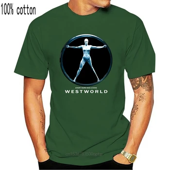 Westworld Marškinėliai Vakarų Pasaulio Parodija TV serialo Gerbėjai mokslinės Fantastikos Juokinga Vyrų Viršų Naujas Mados T-Shirt Prekės Hip-Hop Spausdinti Vyrai Tee