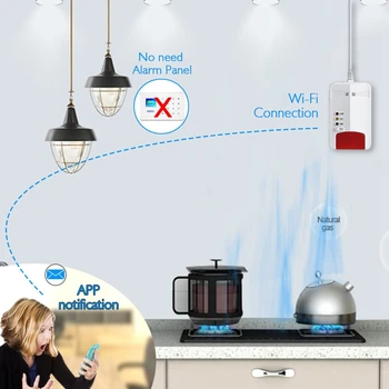 Wifi Dujų Jutiklis Dujų Nuotėkio Detektorius Signalizacijos Tuya Smart Gyvenimo App 
