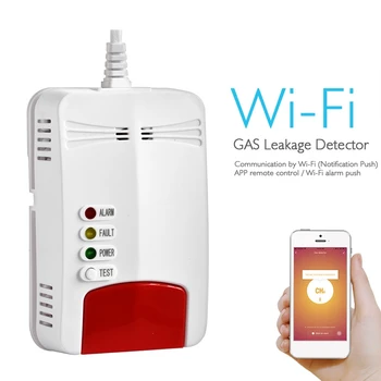 Wifi Dujų Jutiklis Dujų Nuotėkio Detektorius Signalizacijos Tuya Smart Gyvenimo App 