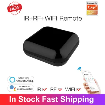 WiFi RF+IR Universalus Nuotolinio valdymo pultelis RF Prietaisai Tuya/Smart Gyvenimo Programėlė Balsas Kontrolės Dirbti Su Alexa 