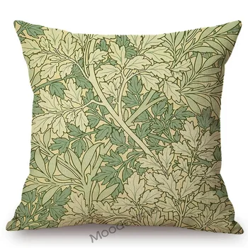 William Morris Gėlių Žaliųjų Augalų, Gėlių Harmonijos Namų Meno Dekoratyvinis Mesti Pagalvės Užvalkalą Sofa Medvilnės Skalbiniai Pagalvėlė Padengti Atveju