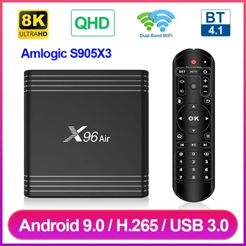 X96 Oro Android 9.0 TV Box Amlogic S905X3 Quad Core X96Air 4K 8K Media Player 4GB 32GB 64GB QHD Smart TV Box