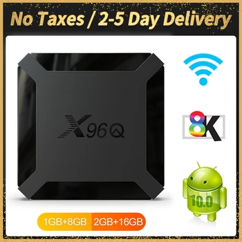 X96Q Android 10.0 Smart TV Box Quad Core, 2 GB 16GB Allwinner H313 Paramos 4K Netflix, 