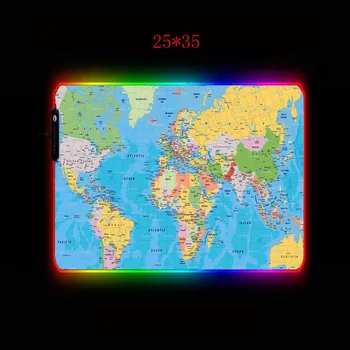XGZ Žemėlapis Žaidimų RGB Didelis Pelės Mygtukai Žaidėjus Didelis Pelės Kilimėlis Kompiuterio Kilimėlis Led Backlight XXL Paviršiaus Mause Pad Klaviatūros Stalas Kilimėlis