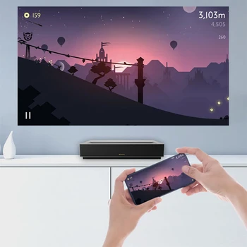 Xiaomi Fengmi anglų Sąsaja Lazerinis Projektorius TV 4K Cinema 150 Colių Wifi TV ir Namų kino Teatro 2GB 64GB Palaikymo 3D HDR10 Dobby DTS
