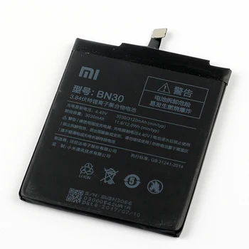 Xiaomi Originalus BN30 Redmi 4A Telefono baterija Xiaomi Mi Redmi 4A BN30 3120mAh