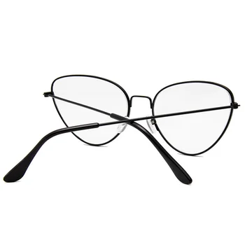 XojoX Metalo Cat Eye Akiniai, Rėmeliai Moterų Mados Trumparegystė GlassesGaming Akinius Prekės Dizaineris Retro Optinis padirbtus Akinius