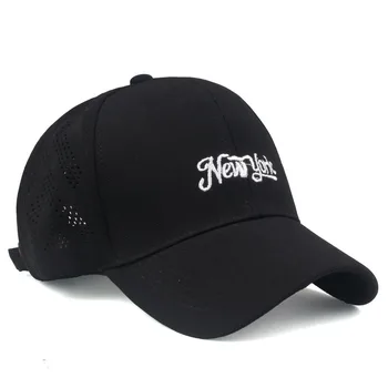 [YARBUU]naujas prekės ženklas unisex beisbolo kepuraitę kepurės moterims, vyrams, Hollowing iš tėtis skrybėlę, NEW YORK siuvinėjimo raštą, lauko sporto kepurės