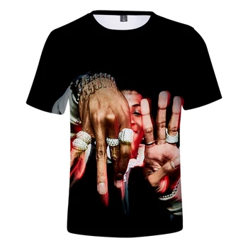 Youngboy Niekada Įveikė Vėl T Shirts Vaikinai 3D Spausdinimo Reperis, Dainininkas Pobūdžio Modelius Asmenybės Trumpas Rankovės Rudenį Atsitiktinis Gabalas
