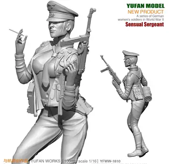 Yufan Modelis 1/18 Dervos Rinkinių Skaičius Seksuali Moteris Pareigūnams Dervos Karių Modelis Savarankiškai surinkti 90mm YFWW-1810