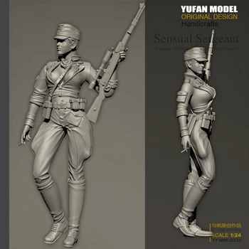 YUFAN Modelis 1/24 Dervos Rinkiniai seksuali moteris gunner dervos kareivis savarankiškai surinkti (75mm) YFWW-2030